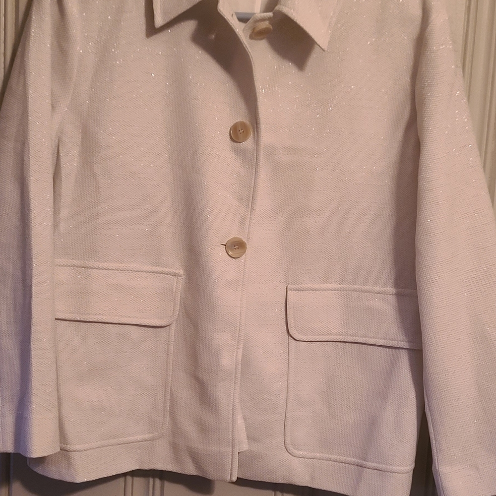 Seventy  Venezia Pale Pink Sparkle Tailored Blazer